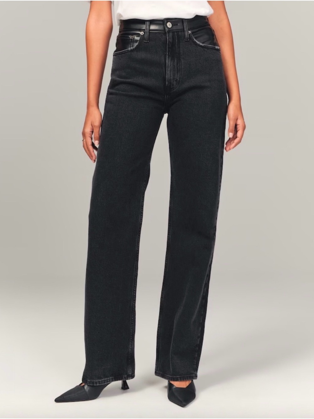 Abercrombie Ankle Straight Ultra High Rise